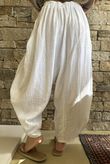 Tasha Cushion Cotton Sia Barrel Pant White